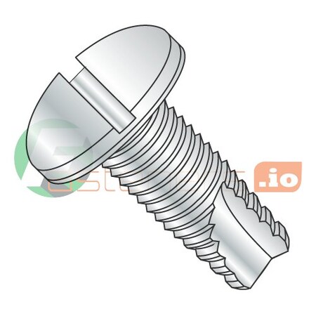 Newport Fasteners Thread Cutting Screw, #4-40 x 1/2 in, Zinc Plated Steel Pan Head Slotted Drive, 10000 PK 623297